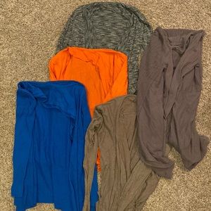Lot/bundle of open cardigans (5)